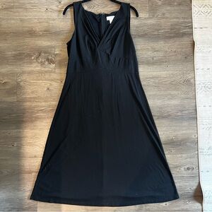 LOFT Black Midi Dress
